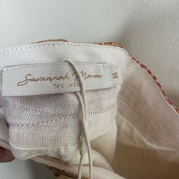 NWT Savannah Morrow Ahimsa Pants in Orla Printed Silk Dupioni Flared size Medium - Picture 8 of 14